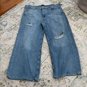 GAP Blue Distressed wide leg Jeans